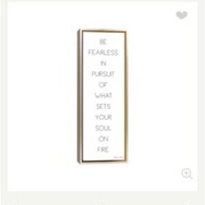 Inspirational Wall Art with Gold Frame